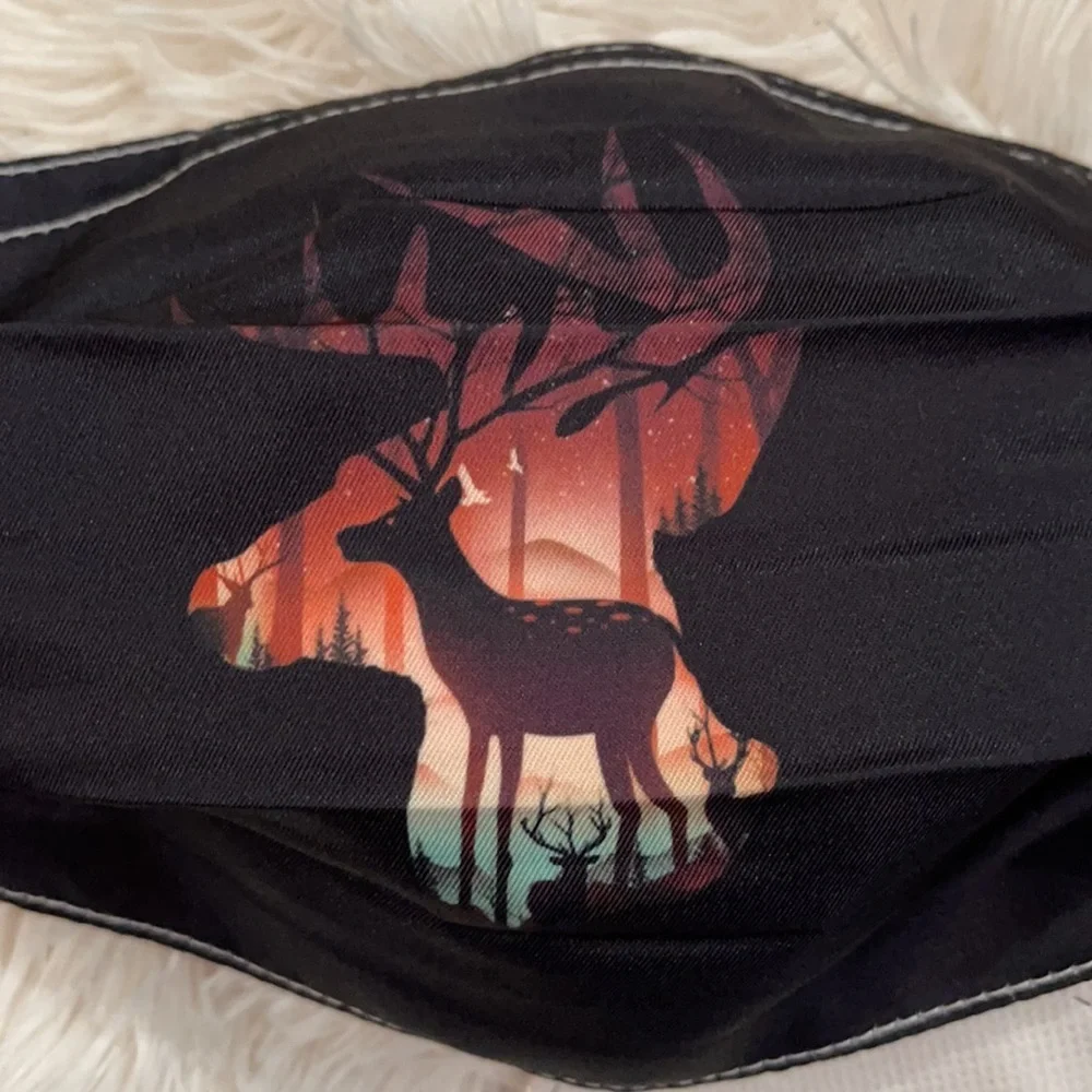 New Deer silhouette face mask